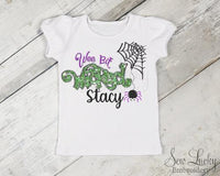 Wee Bit Wicked Halloween Personalized Girls Shirt - Sew Lucky Embroidery