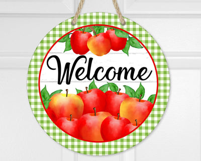 Welcome Apples Door Hanger