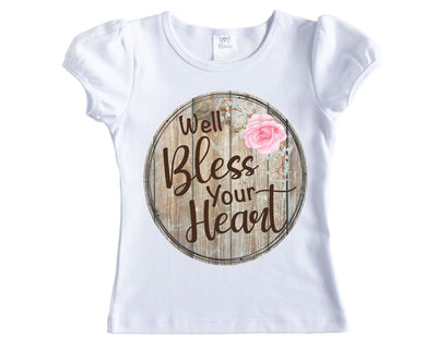 Well Bless Your Heart with Rose Girls Shirt