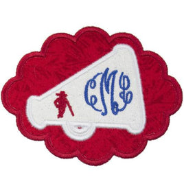 Western Gentlemen Megaphone Football Patch - Sew Lucky Embroidery