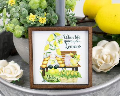 Gnome When Life Gives You Lemons Tier Tray Sign