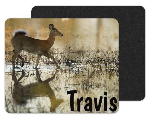 White Tailed Deer Custom Personalized Mouse Pad - Sew Lucky Embroidery