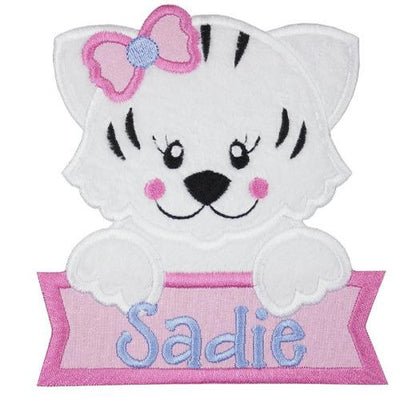 White Tiger Name Sew or Iron on Patch
