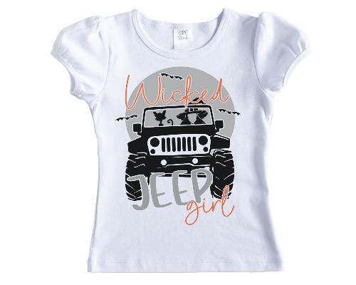 Wicked Jeep Girl Halloween Shirt - Sew Lucky Embroidery