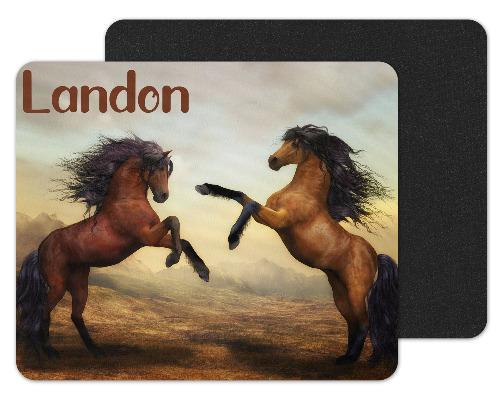 Wild Horses Custom Personalized Mouse Pad - Sew Lucky Embroidery