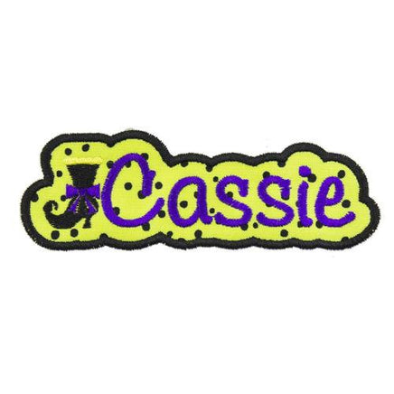 Witch Boot Name Patch - Sew Lucky Embroidery