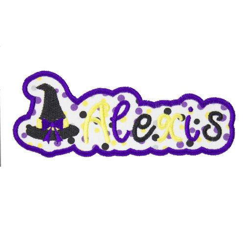 Witch Hat Name Patch - Sew Lucky Embroidery