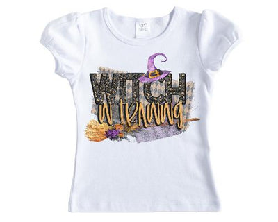 Witch in Training Girls Halloween Shirt