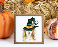 Witch Halloween Tier Tray Sign - Sew Lucky Embroidery