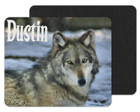 Wolf Head Custom Personalized Mouse Pad - Sew Lucky Embroidery
