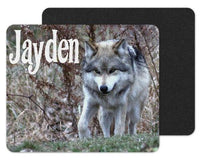 Wolf Hunting Custom Personalized Mouse Pad - Sew Lucky Embroidery