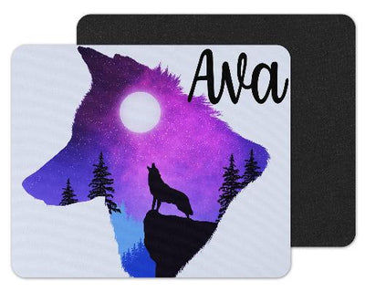 Wolf Shaped Sky Custom Personalized Mouse Pad