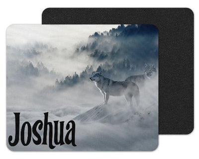 Wolves in Snow Custom Personalized Mouse Pad