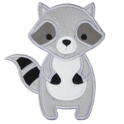 Woodland Raccoon Sew or Iron on Embroidered Patch
