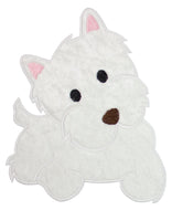 White Yorkie Patch - Sew Lucky Embroidery