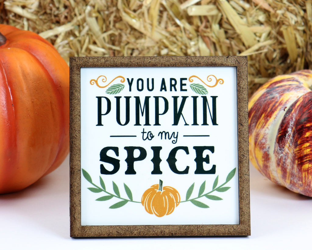 You Are the Pumpkin to my Spice Fall Tier Tray Sign - Sew Lucky Embroidery
